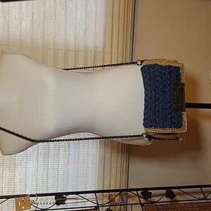 Beautiful woven Blue Brighton crossbody.